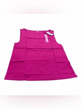 GAP Women's Boatneck Top Tank, Size Large, Cerise Pink, NEW